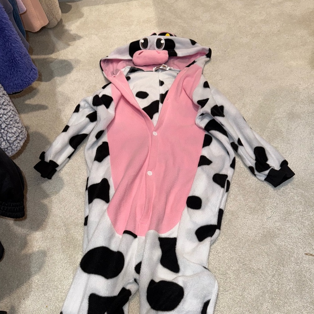 Amazon Kids Pajamas - Pink and Black Cow Design
